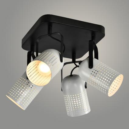 Спот 23960/4 BK+WH черный/белый 4x40W E27 h135, 24